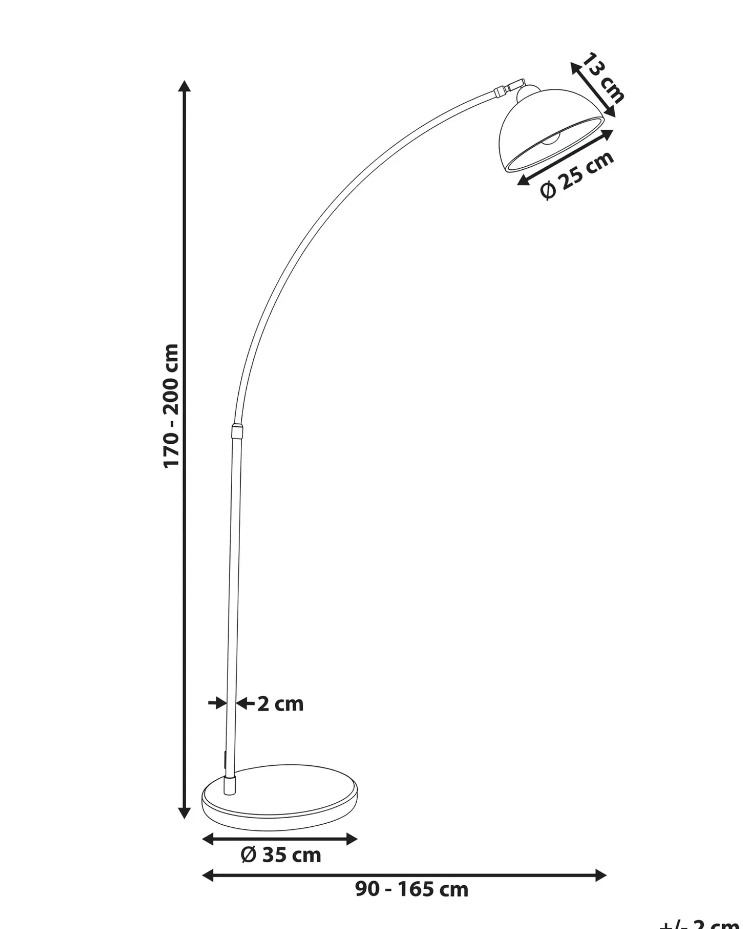 Gulvlampe CAGAYAN Metal Sort