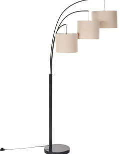 Gulvlampe CARONI Hør Beige