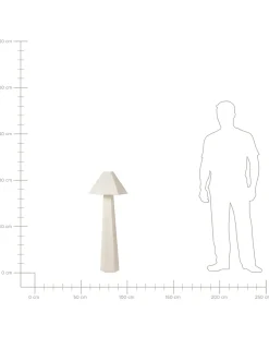 Gulvlampe DEMBI Kunstlinned Lys Beige