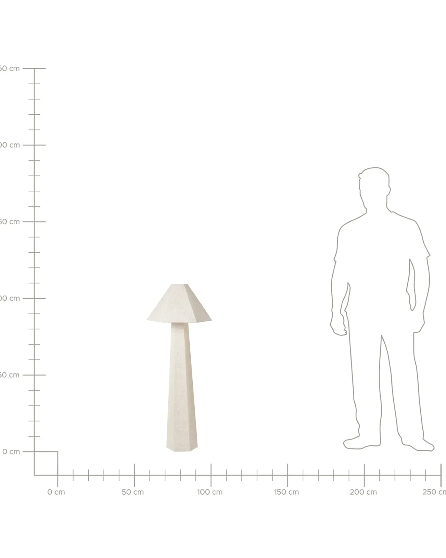 Gulvlampe DEMBI Kunstlinned Lys Beige