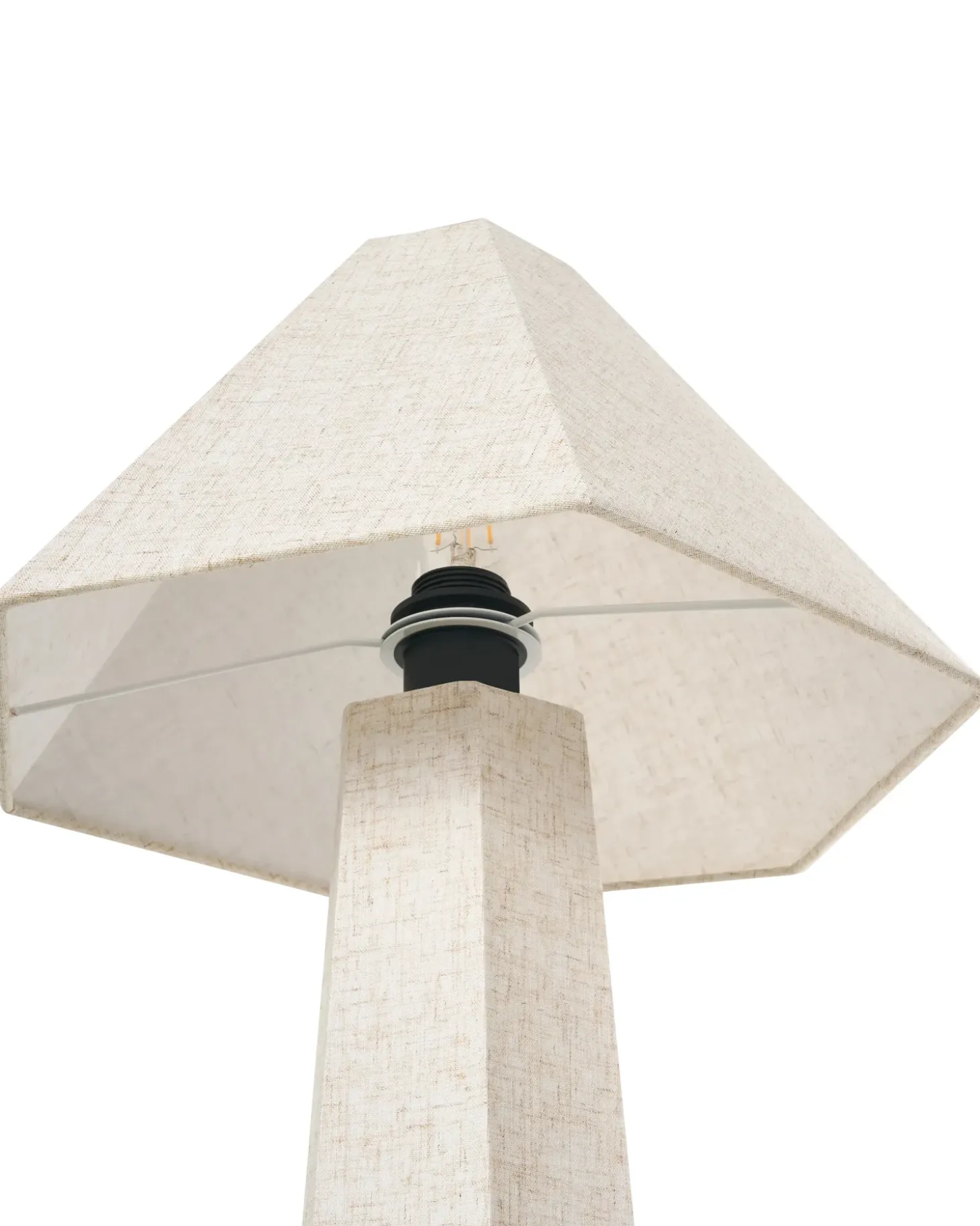 Gulvlampe DEMBI Kunstlinned Lys Beige