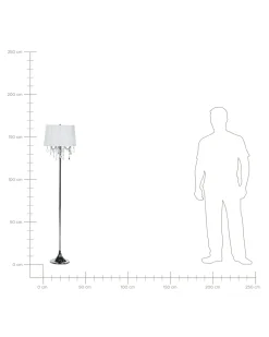 Gulvlampe EVANS Metal Hvid