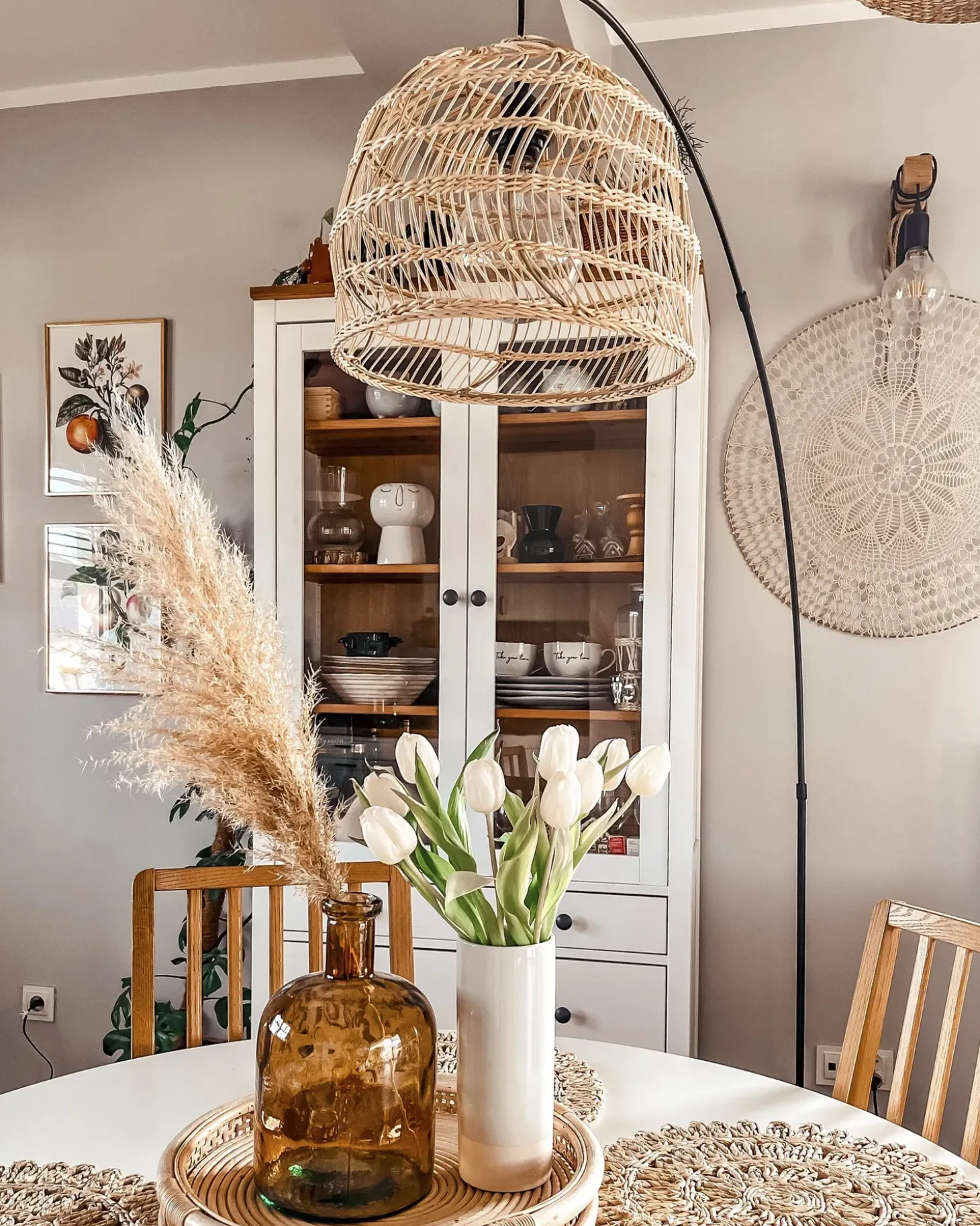 Gulvlampe GUAVIARE Rattan Beige