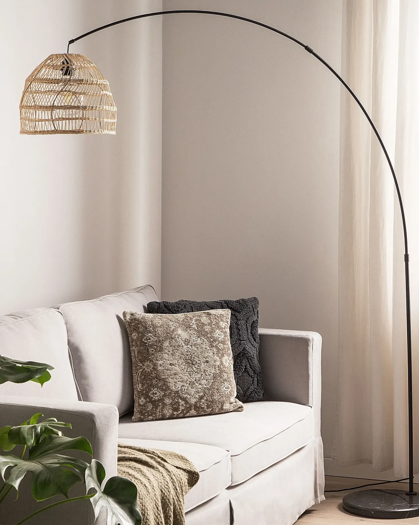 Gulvlampe GUAVIARE Rattan Beige