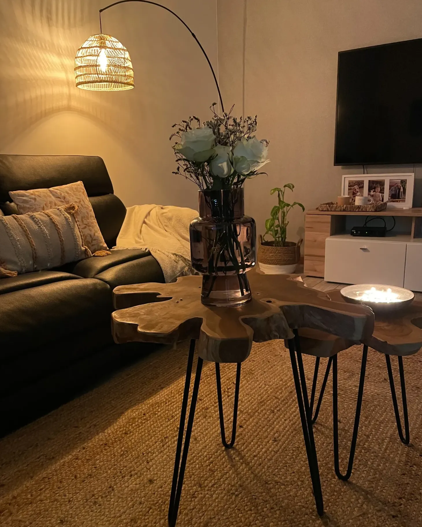 Gulvlampe GUAVIARE Rattan Beige