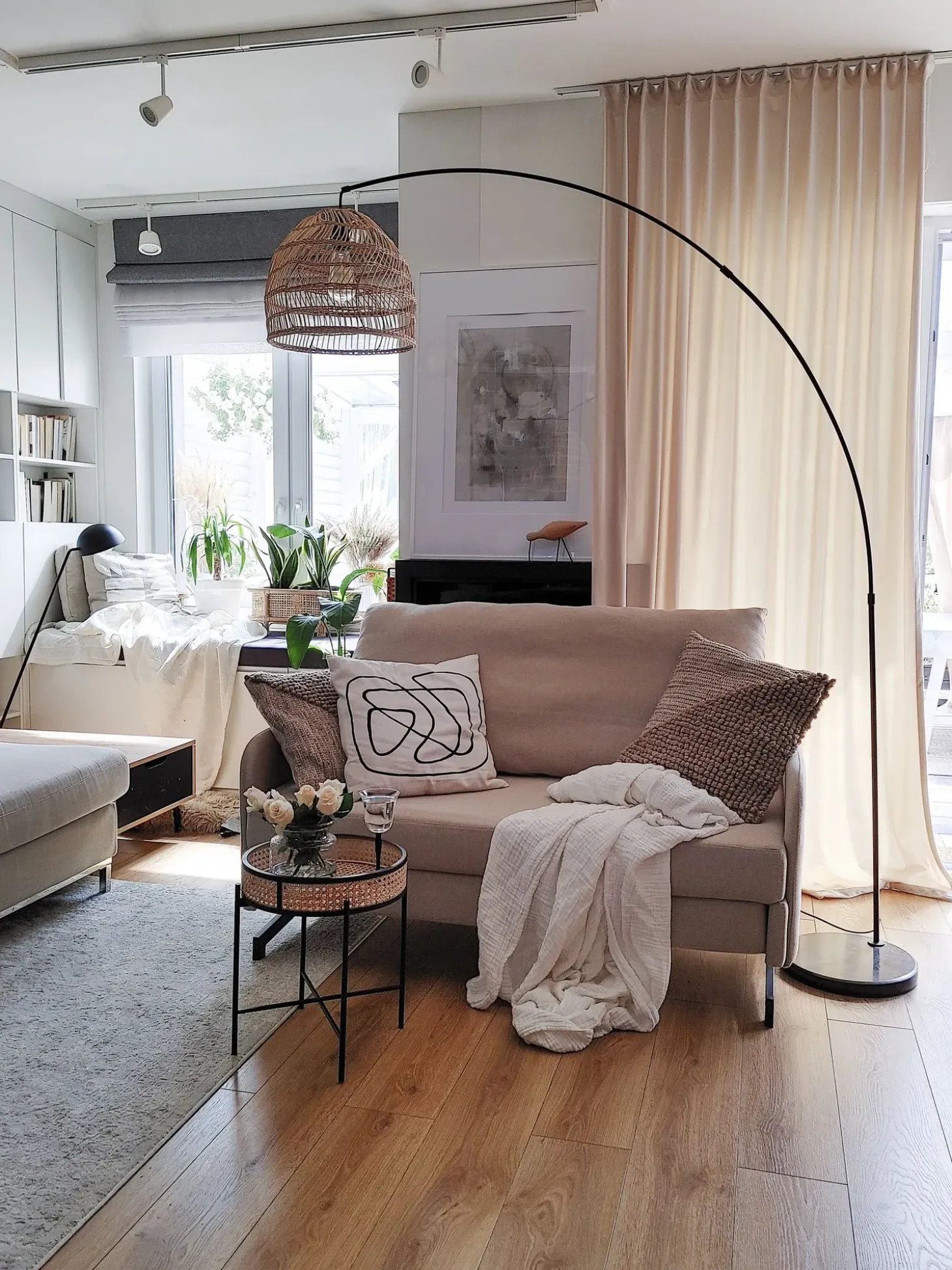 Gulvlampe GUAVIARE Rattan Beige