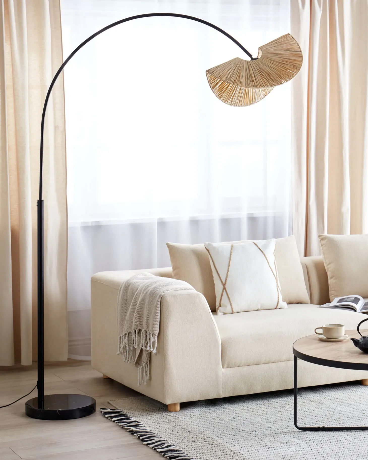 Gulvlampe HERRON Naturlig