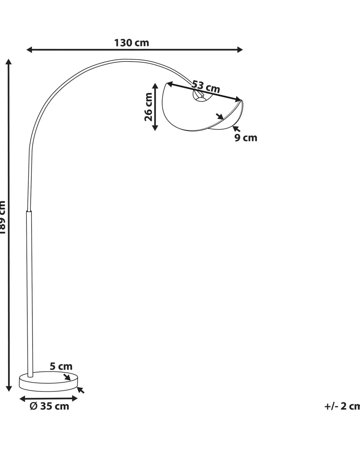 Gulvlampe HERRON Naturlig