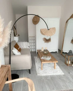 Gulvlampe HERRON Naturlig
