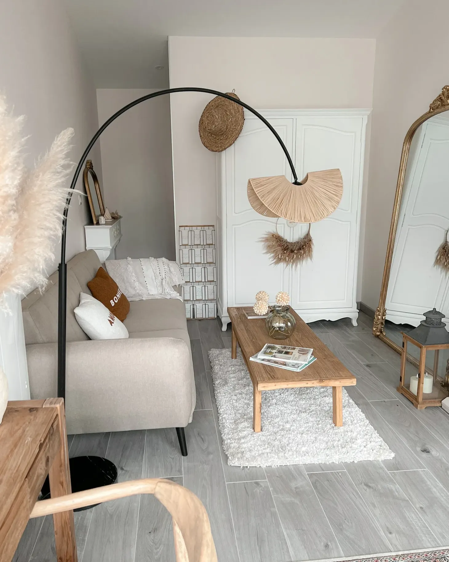 Gulvlampe HERRON Naturlig