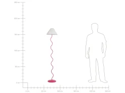 Gulvlampe JIKAWO Metal Lyserød