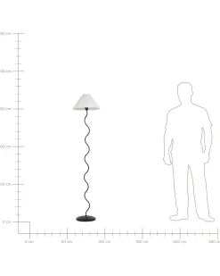 Gulvlampe JIKAWO Metal Sort