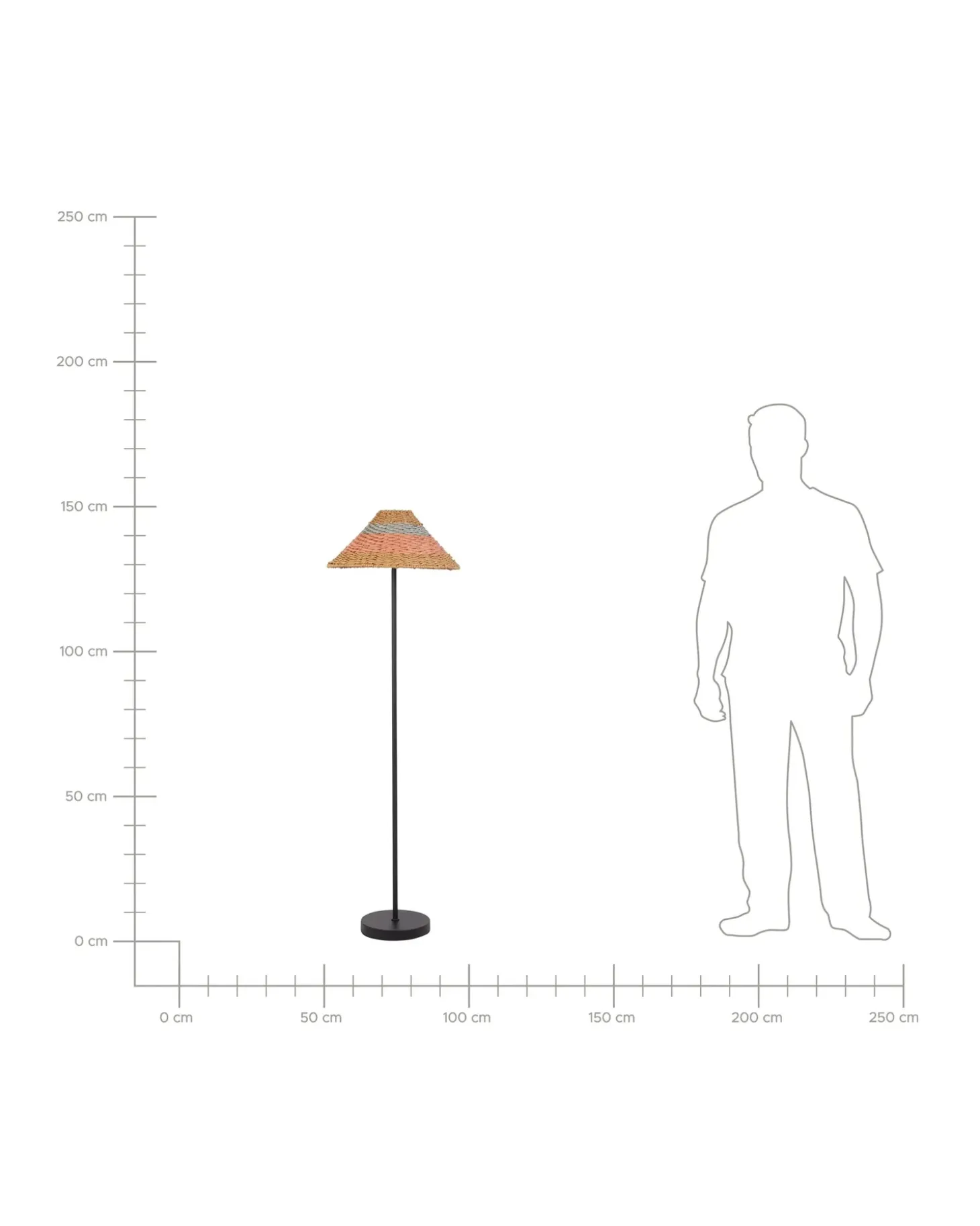 Gulvlampe KYOGA papirreb Beige