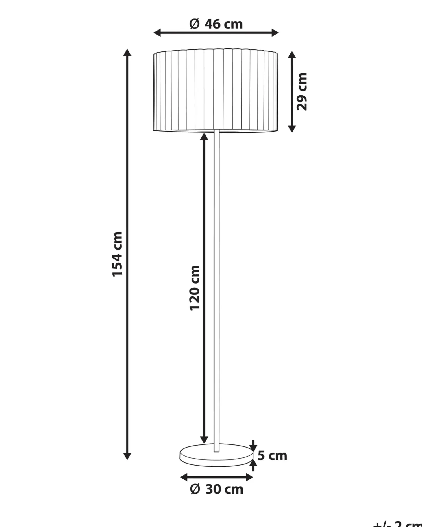 Gulvlampe LOURENS Metal Cremehvid
