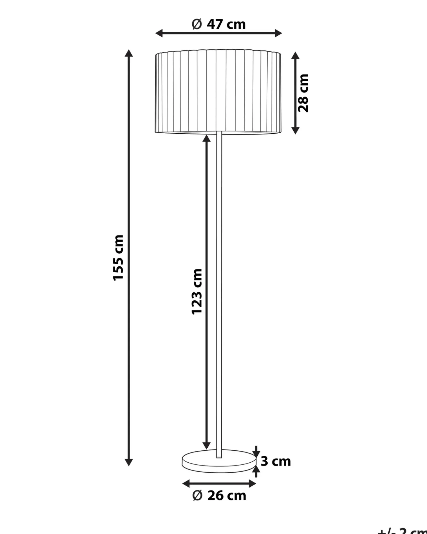 Gulvlampe LOURENS Metal Lysebrun