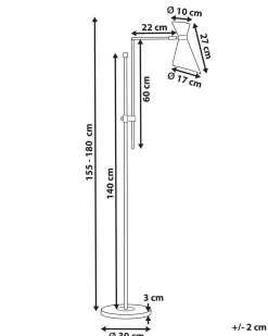 Gulvlampe MELAWI Metal Sort