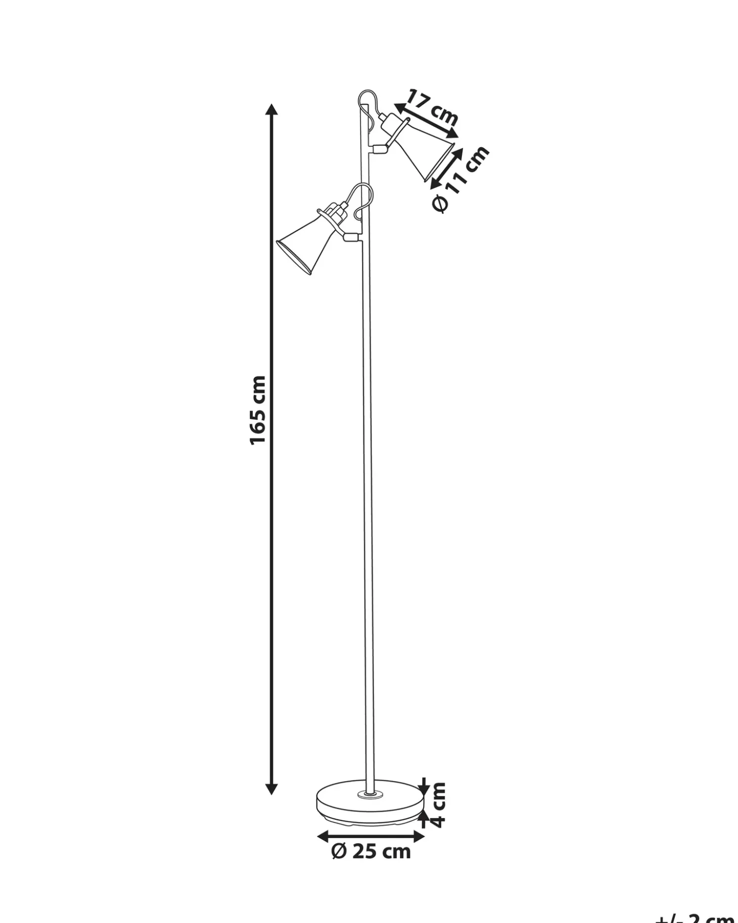 Gulvlampe MOYOLA Justerbar Metal Beige