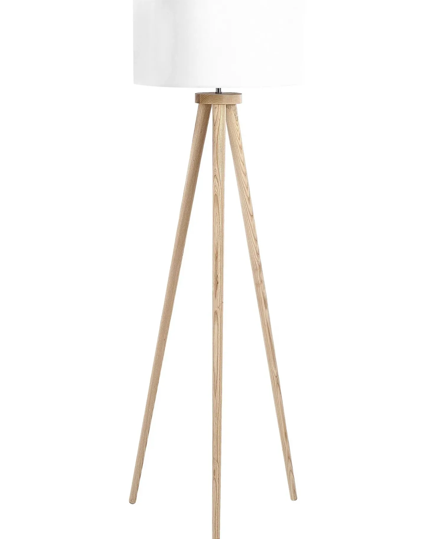 Gulvlampe NITRA Egetræ Hvid