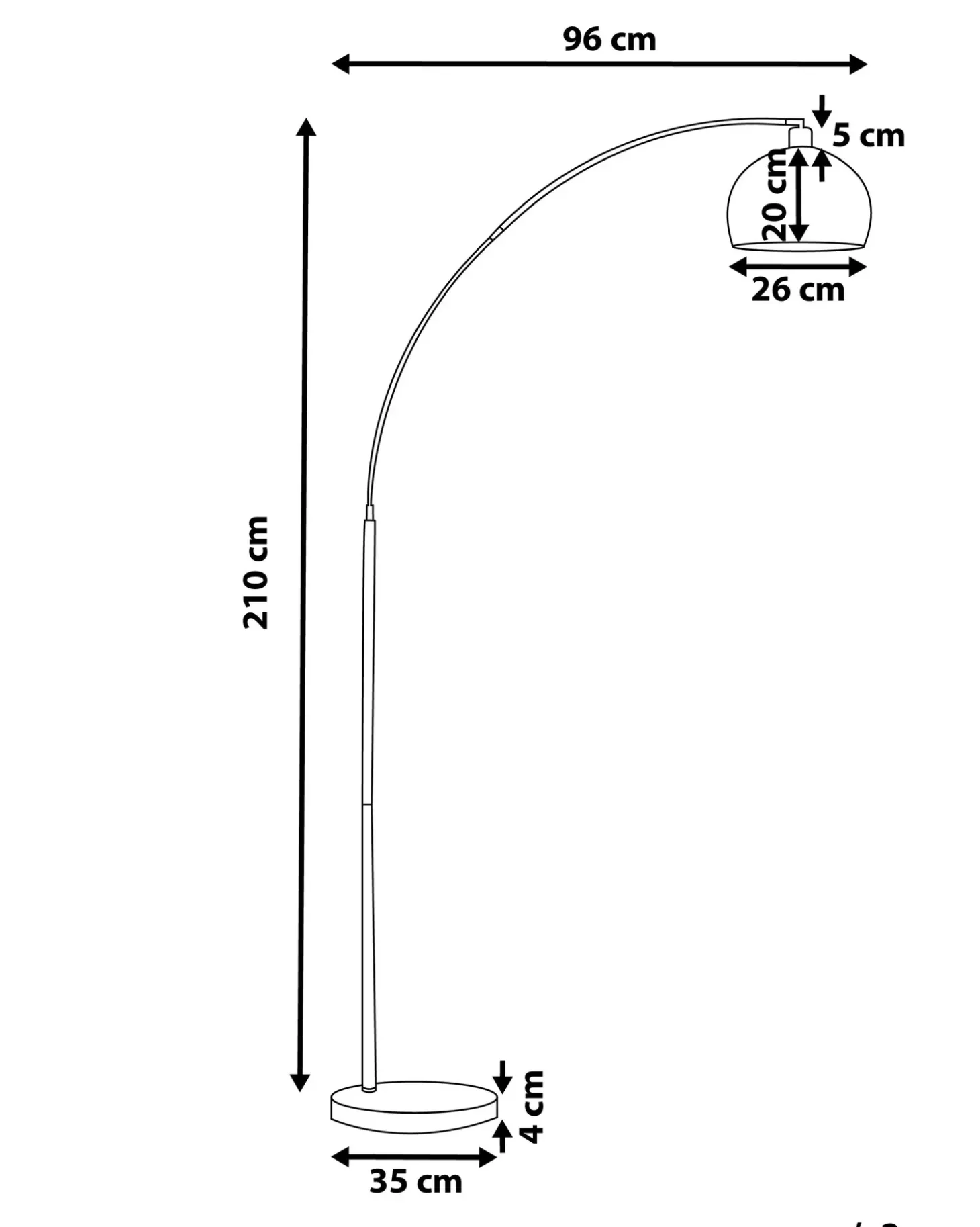 Gulvlampe PAROO Metal Sølv