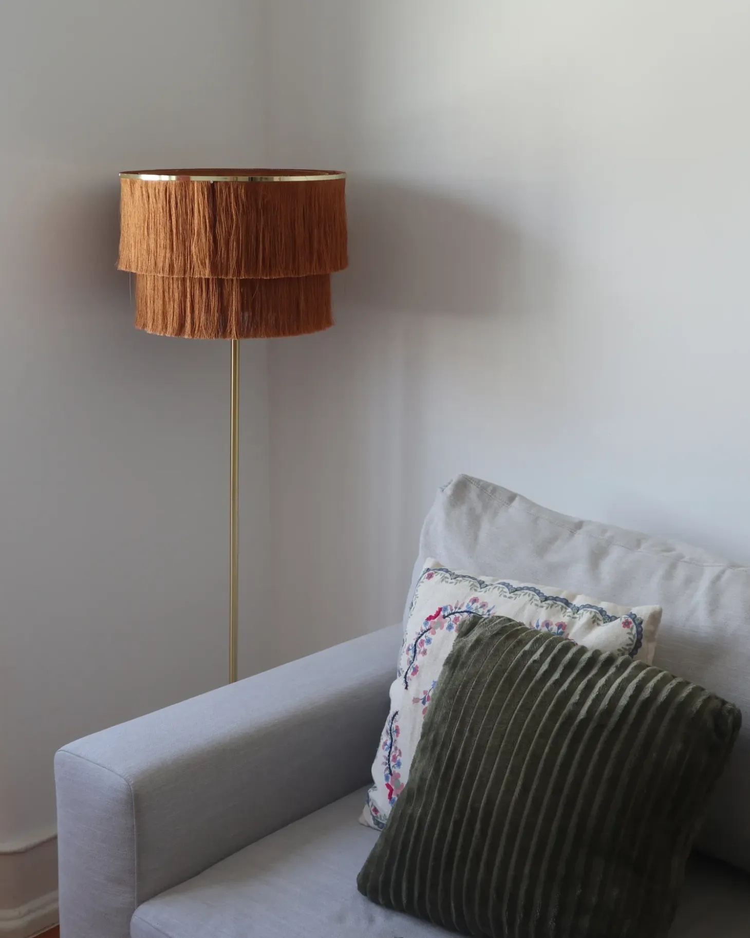 Gulvlampe PERISTERI Metal Brun