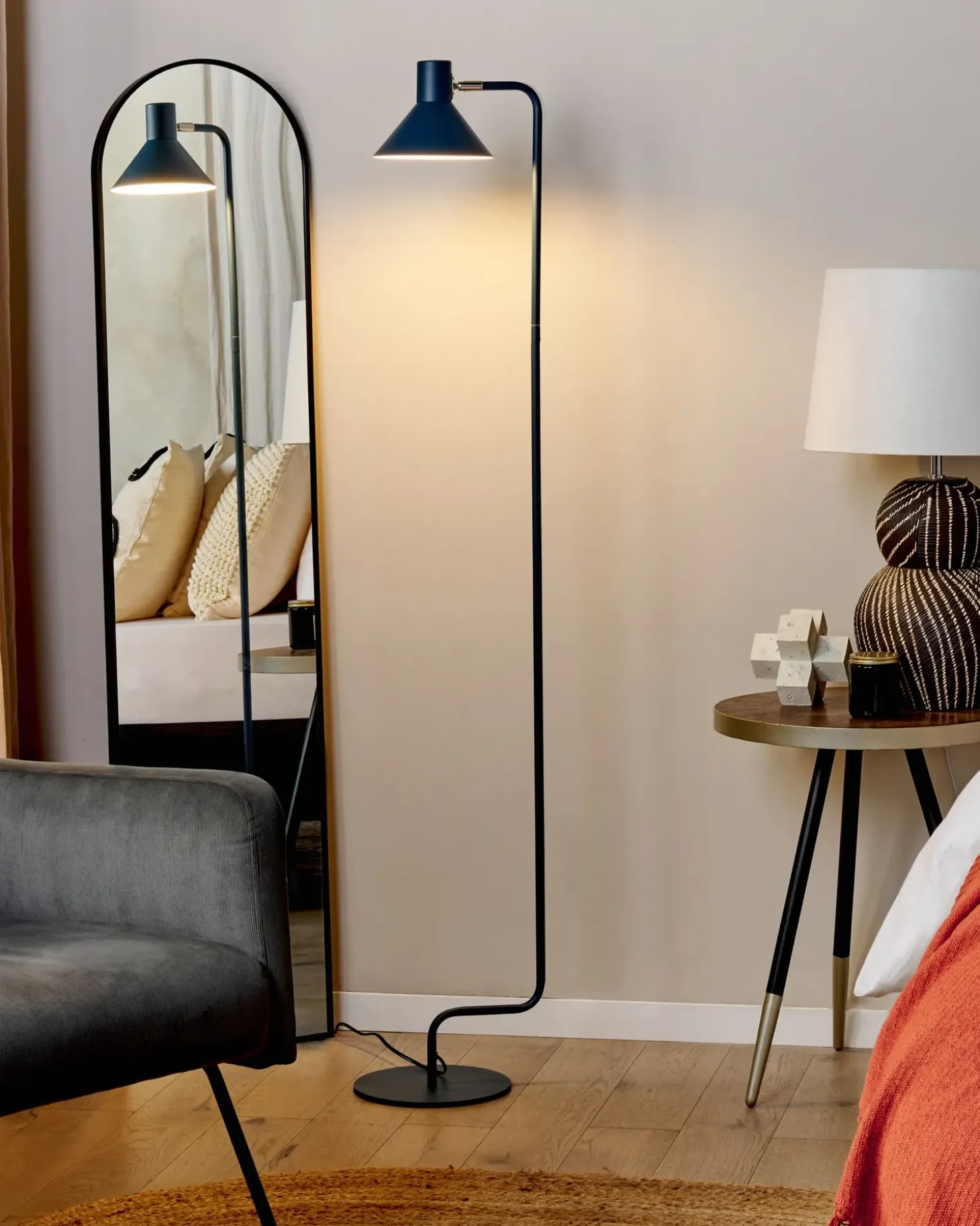 Gulvlampe RIMAVA Justerbar Metal Blå