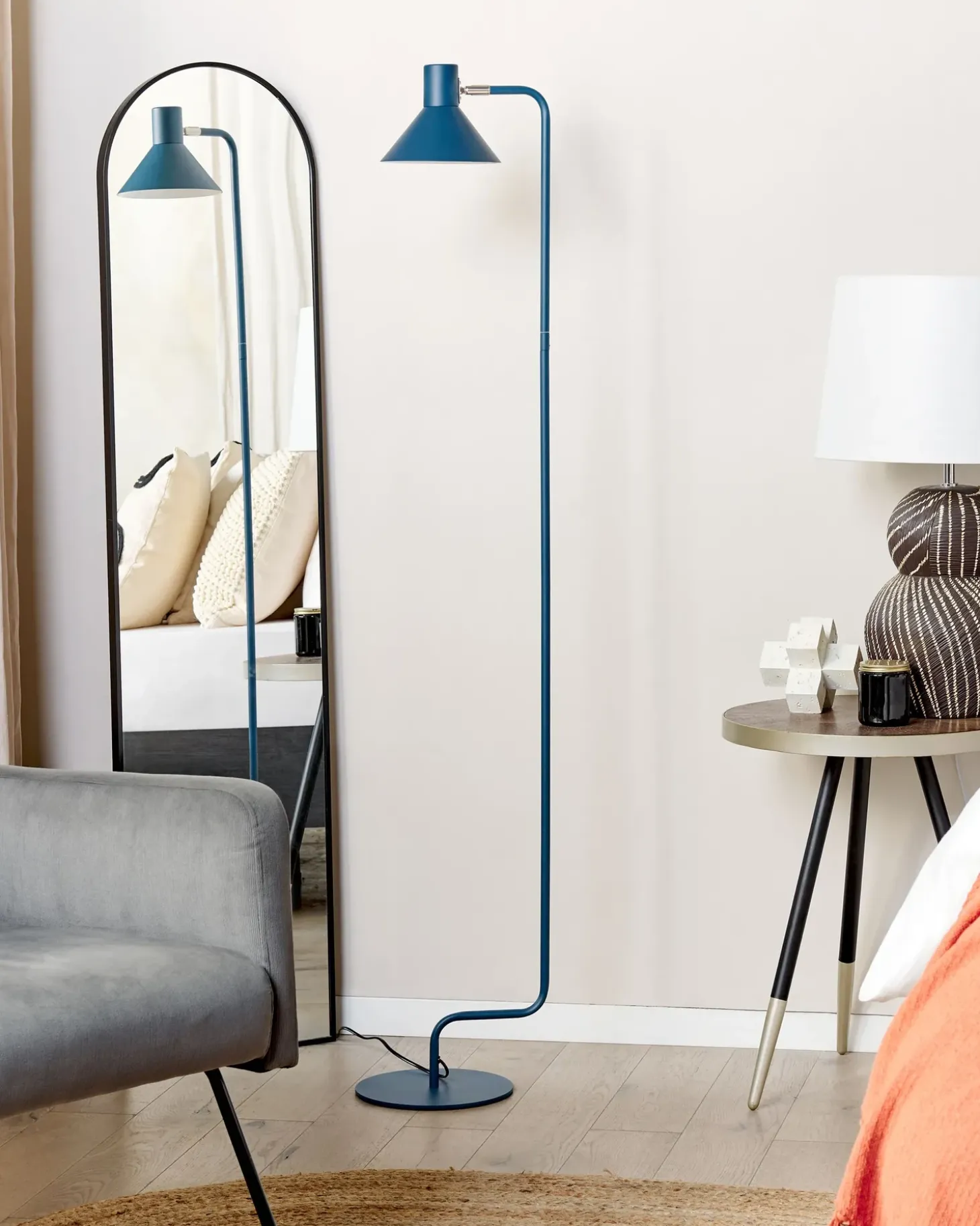 Gulvlampe RIMAVA Justerbar Metal Blå