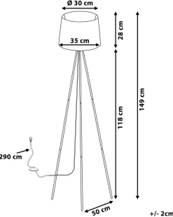Gulvlampe SAMBRA Metal Hvid