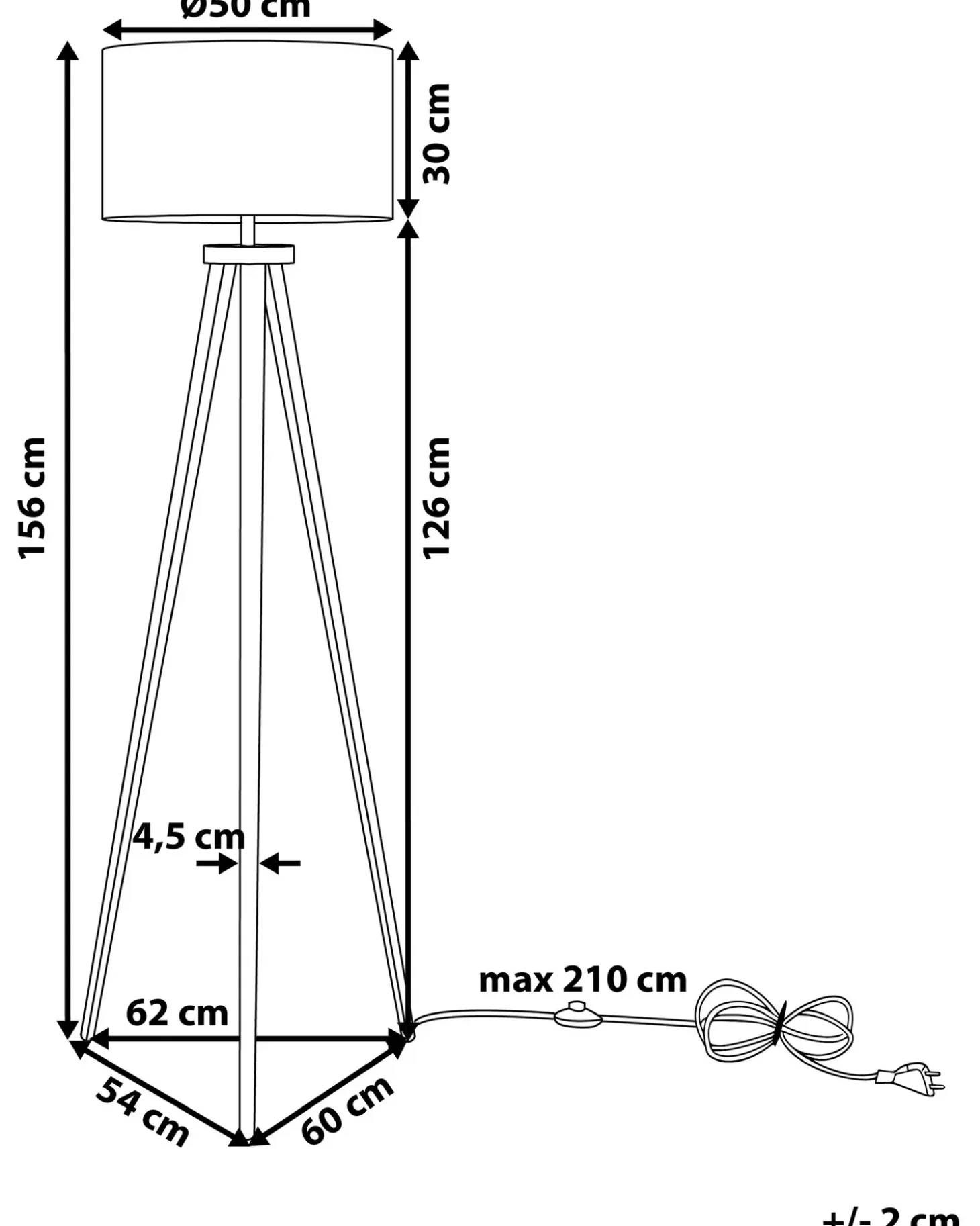 Gulvlampe STILETTO Metal Grå