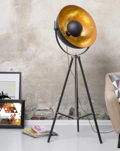 Gulvlampe THAMES Metal Guld