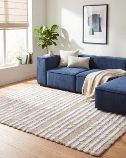 Gulvtæppe AHIRLI Beige 120 x 180 cm Bomuld