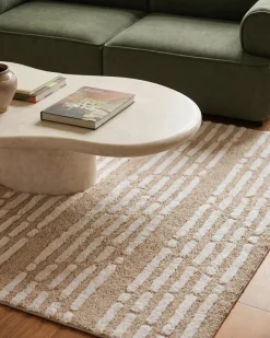 Gulvtæppe AHIRLI Beige 120 x 180 cm Bomuld