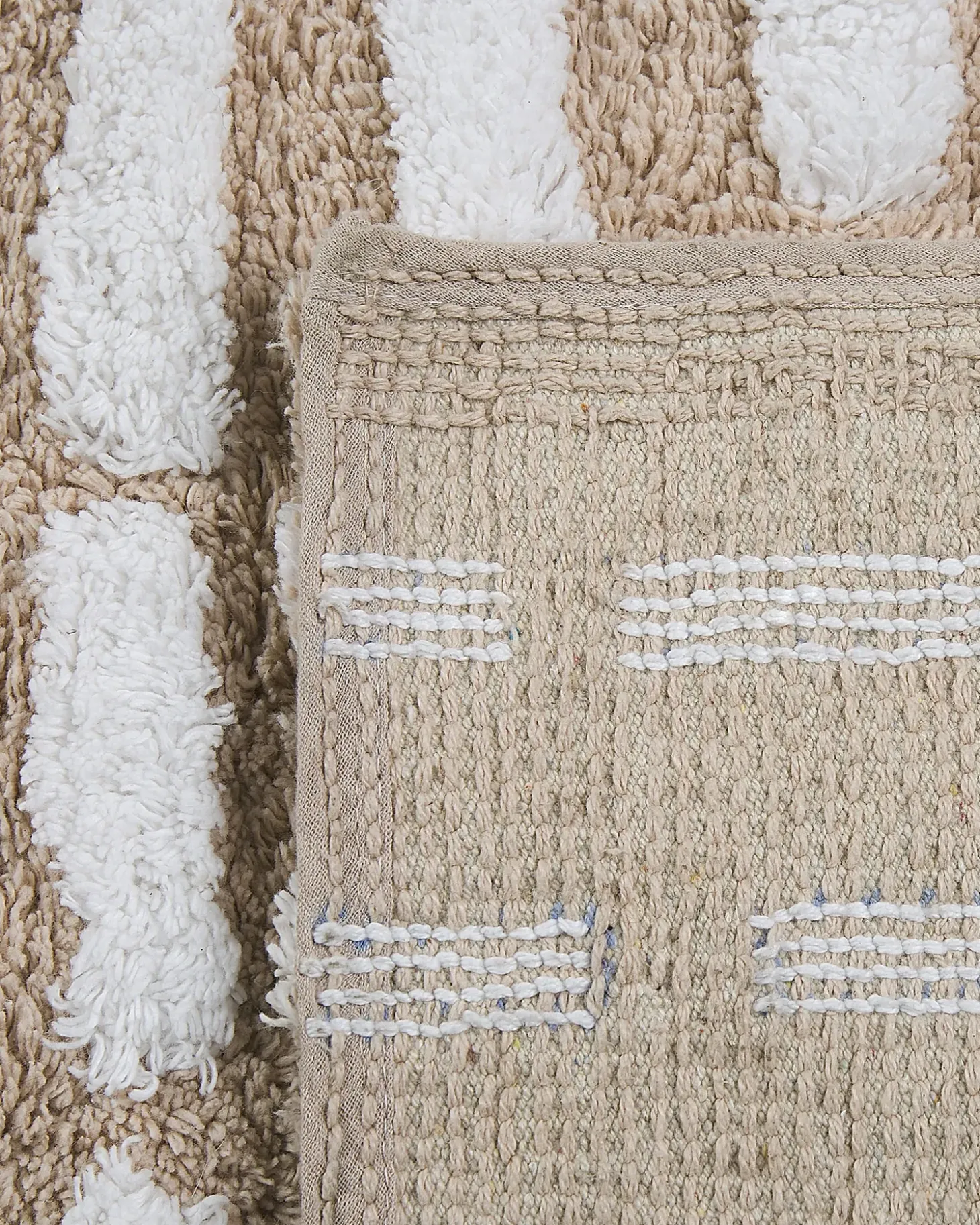 Gulvtæppe AHIRLI Beige 120 x 180 cm Bomuld
