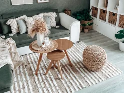 Gulvtæppe AHIRLI Beige 120 x 180 cm Bomuld