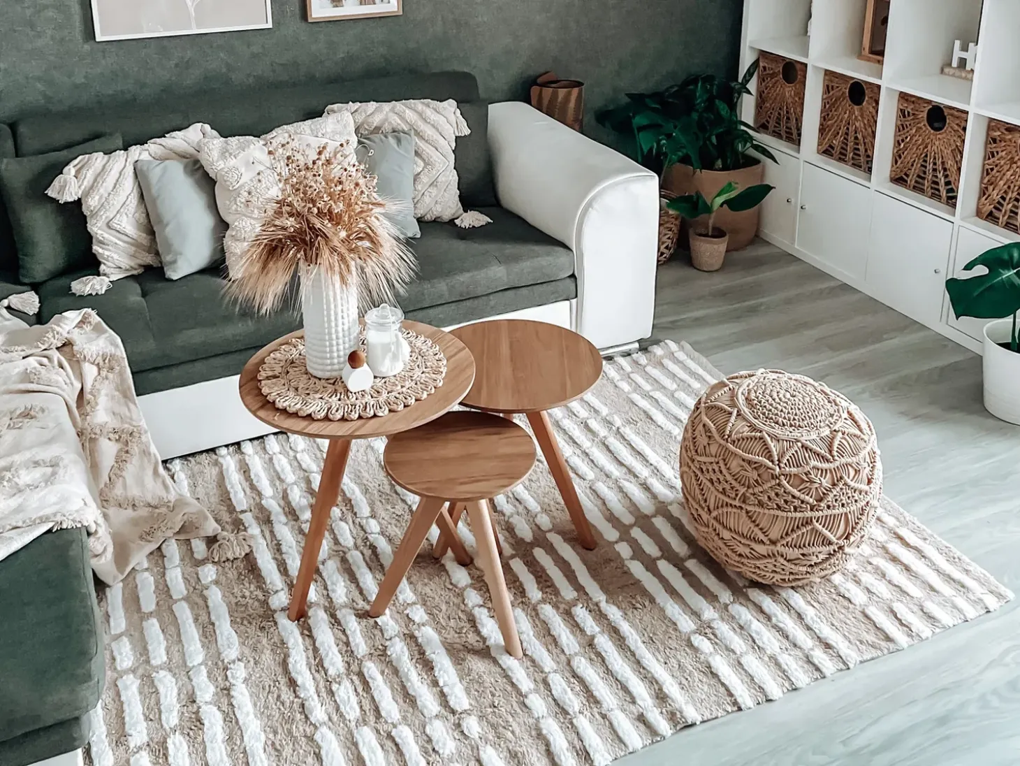 Gulvtæppe AHIRLI Beige 120 x 180 cm Bomuld