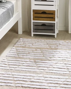 Gulvtæppe AHIRLI Beige 120 x 180 cm Bomuld