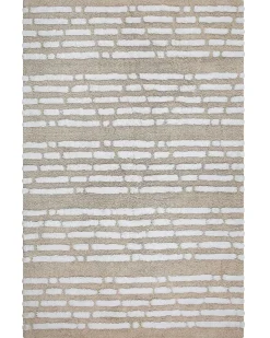 Gulvtæppe AHIRLI Beige 120 x 180 cm Bomuld
