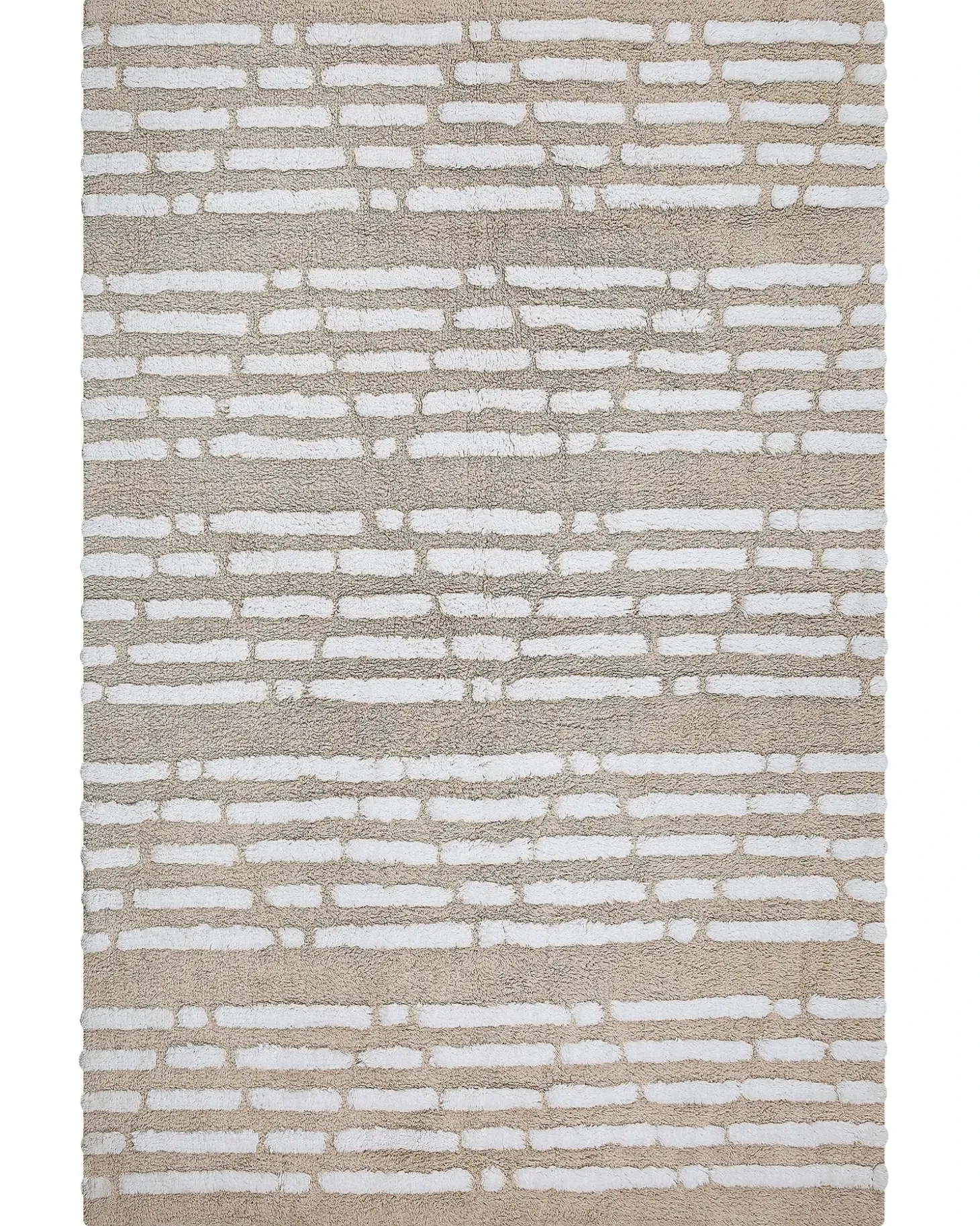 Gulvtæppe AHIRLI Beige 120 x 180 cm Bomuld