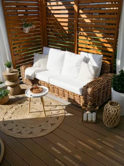 Gulvtæppe AHLAT Beige ø 120 cm Jute