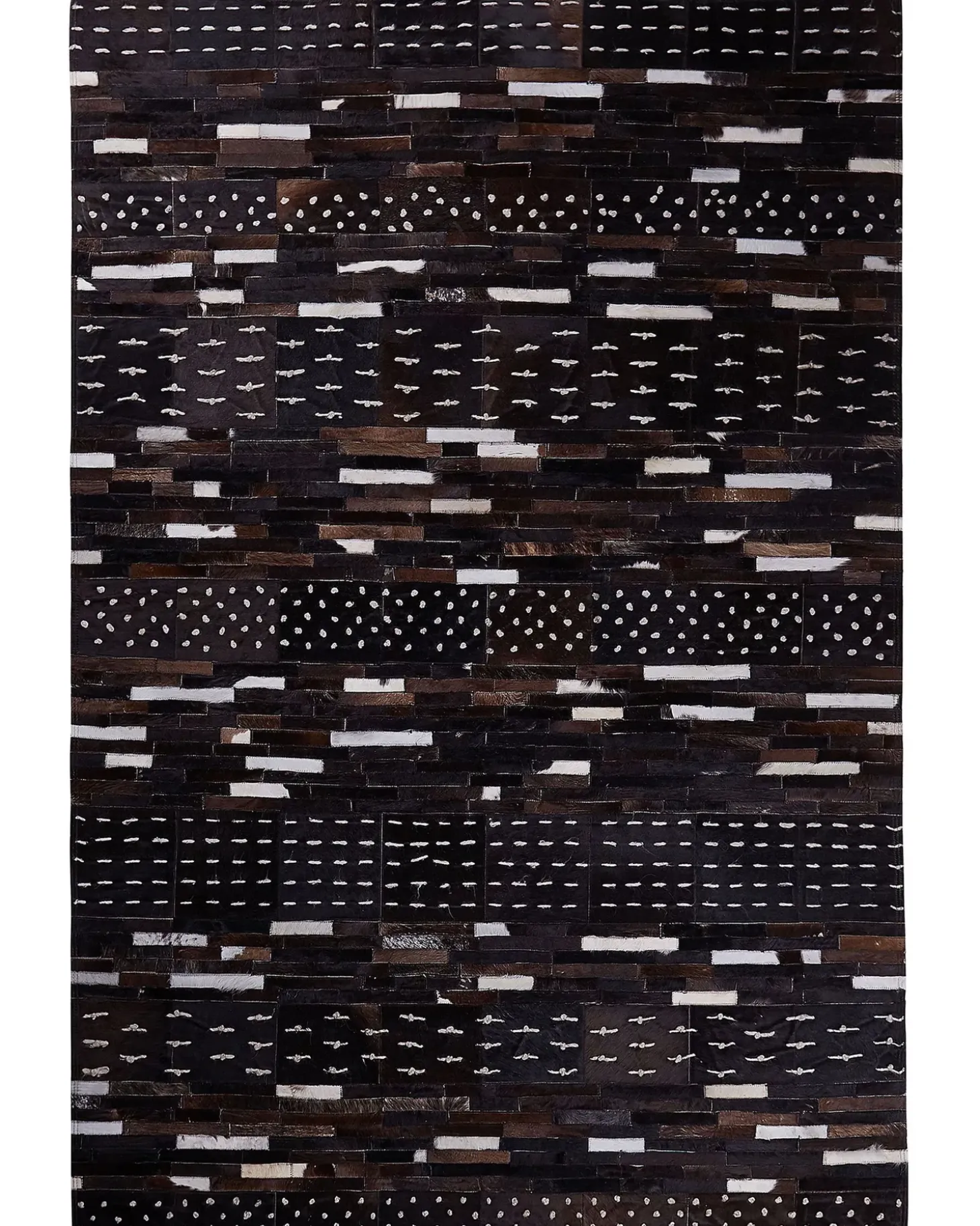 Gulvtæppe AKSEKI Mørkebrun 160 x 230 cm Ægte læder