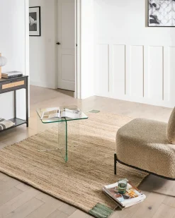 Gulvtæppe AMRAVATI Beige/Grøn 160 x 230 cm Jute