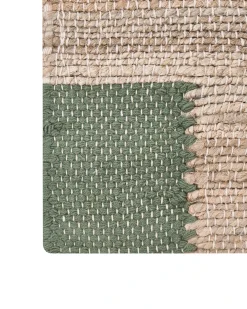 Gulvtæppe AMRAVATI Beige/Grøn 80 x 300 cm Jute