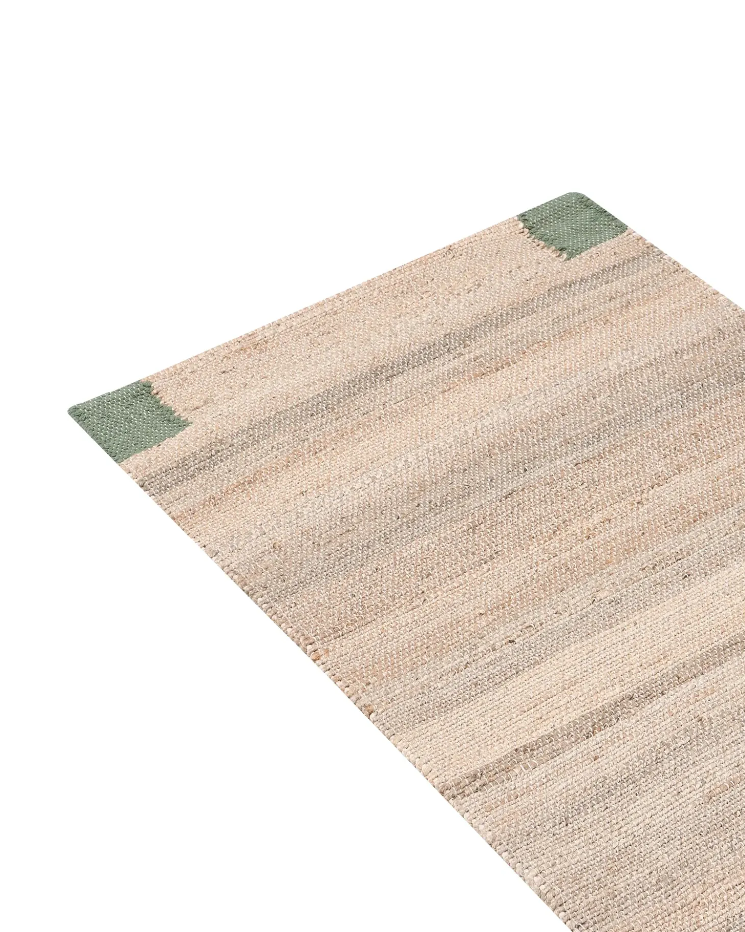 Gulvtæppe AMRAVATI Beige/Grøn 80 x 300 cm Jute