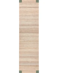 Gulvtæppe AMRAVATI Beige/Grøn 80 x 300 cm Jute