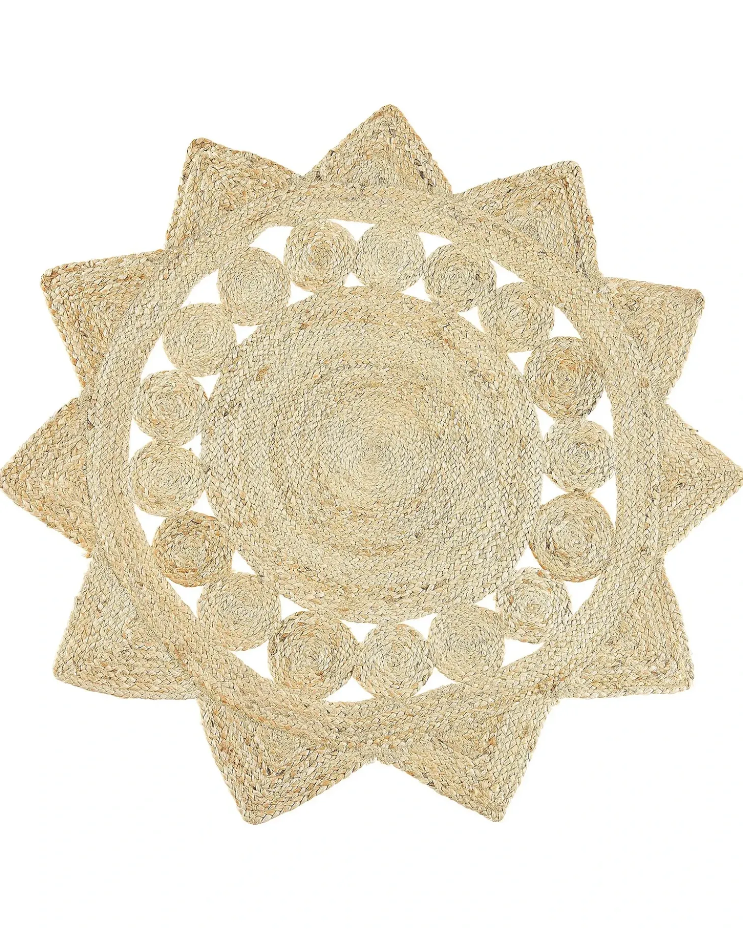 Gulvtæppe ARABAN Beige ø 120 cm Jute