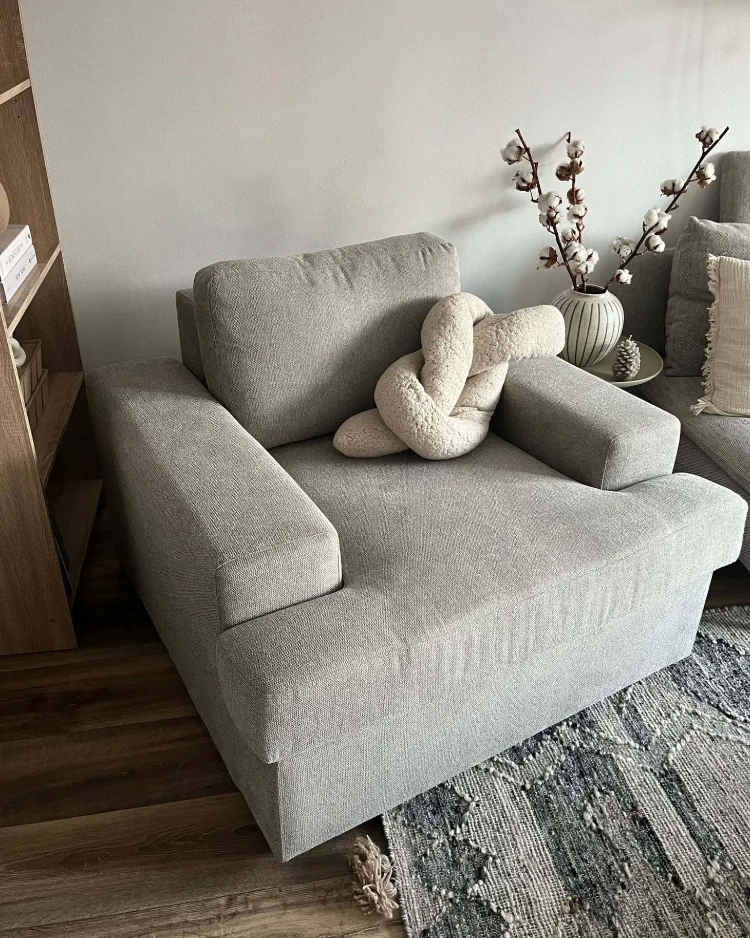 Gulvtæppe ARATASHEN Grå 200 x 300 cm Uld Kelim