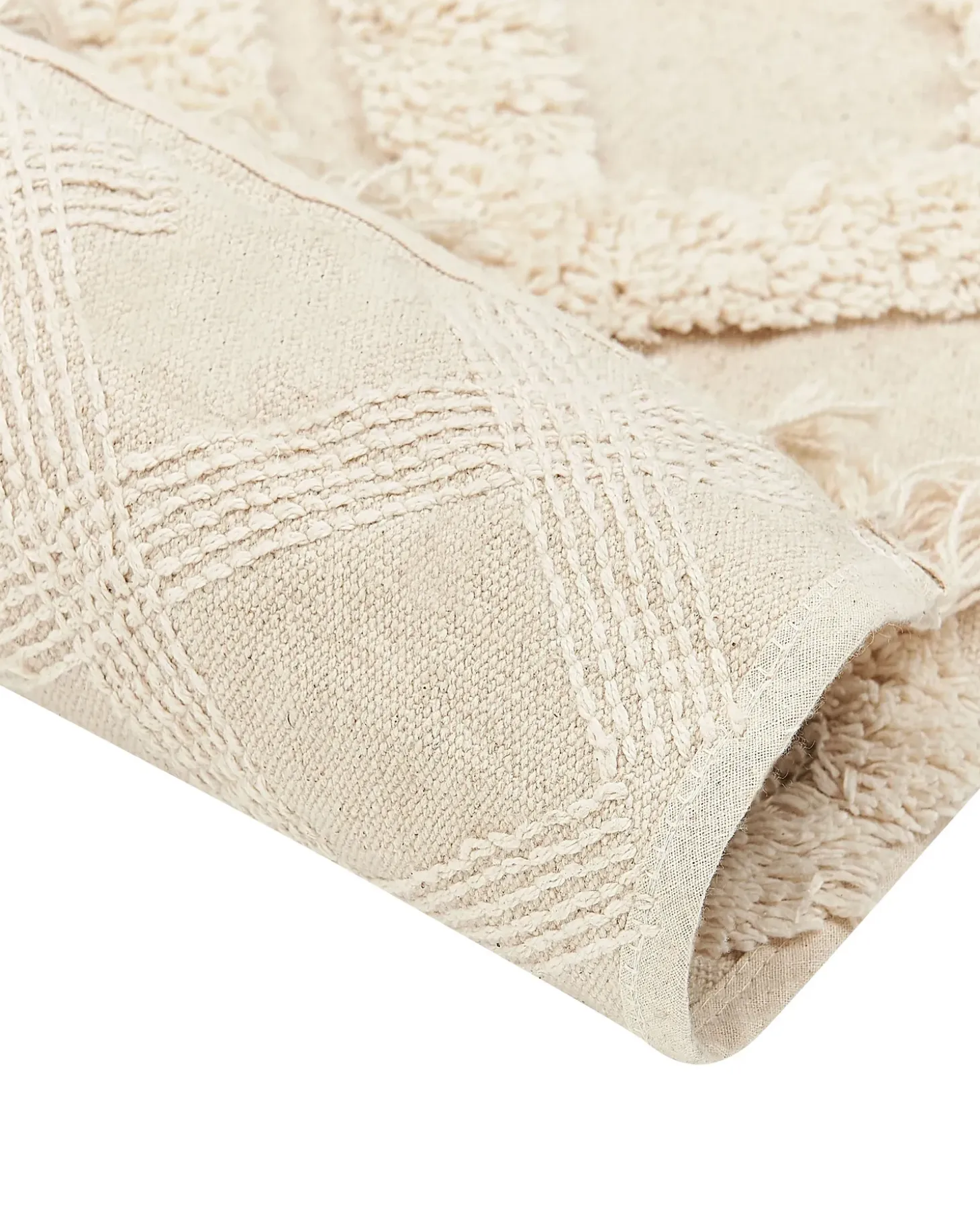 Gulvtæppe ARDAHAN Beige 80 x 150 cm Bomuld