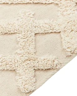 Gulvtæppe ARDAHAN Beige 80 x 150 cm Bomuld