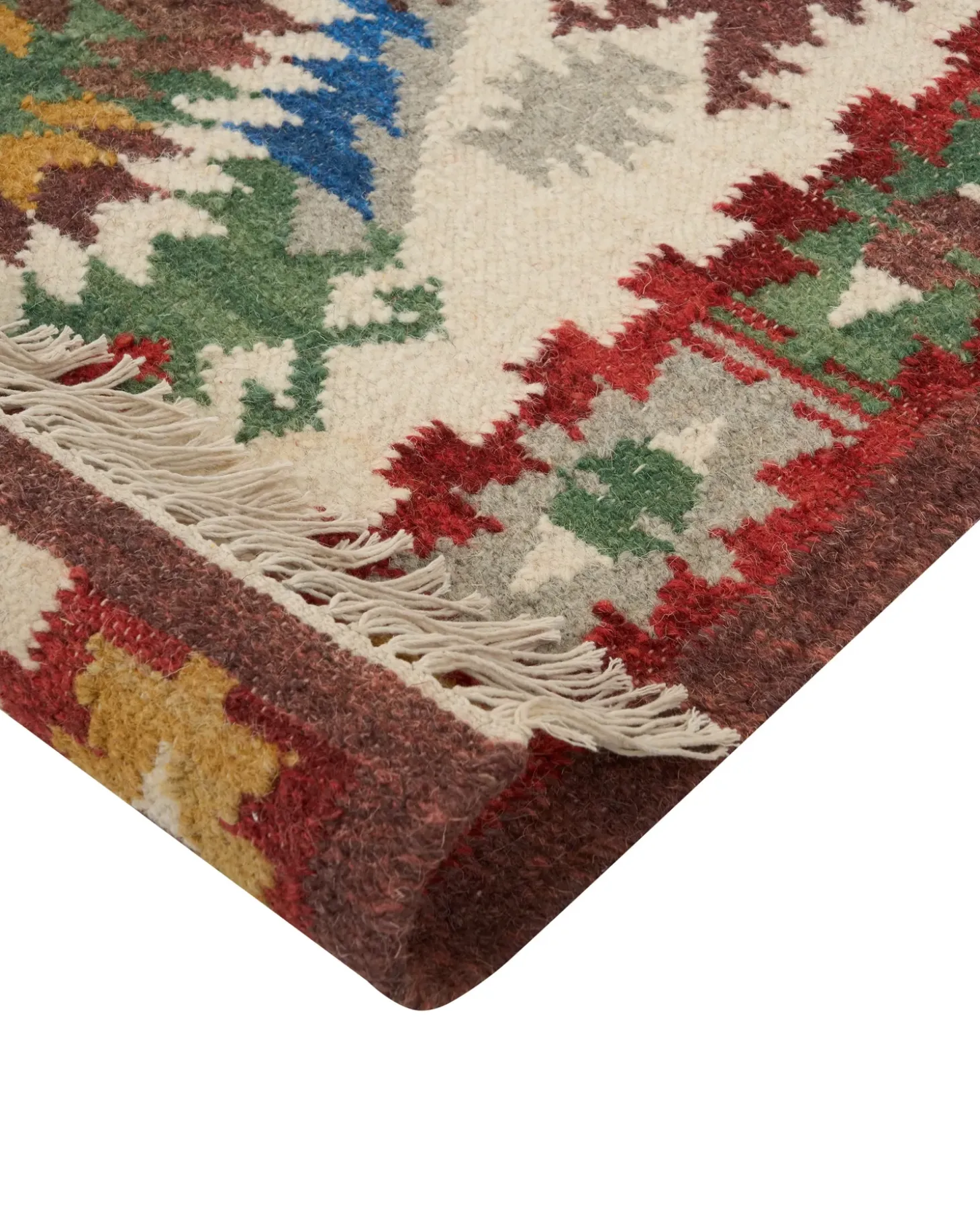 Gulvtæppe AREVIK Multifarvet 80 x 150 cm Uld Kelim