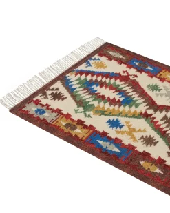 Gulvtæppe AREVIK Multifarvet 80 x 150 cm Uld Kelim