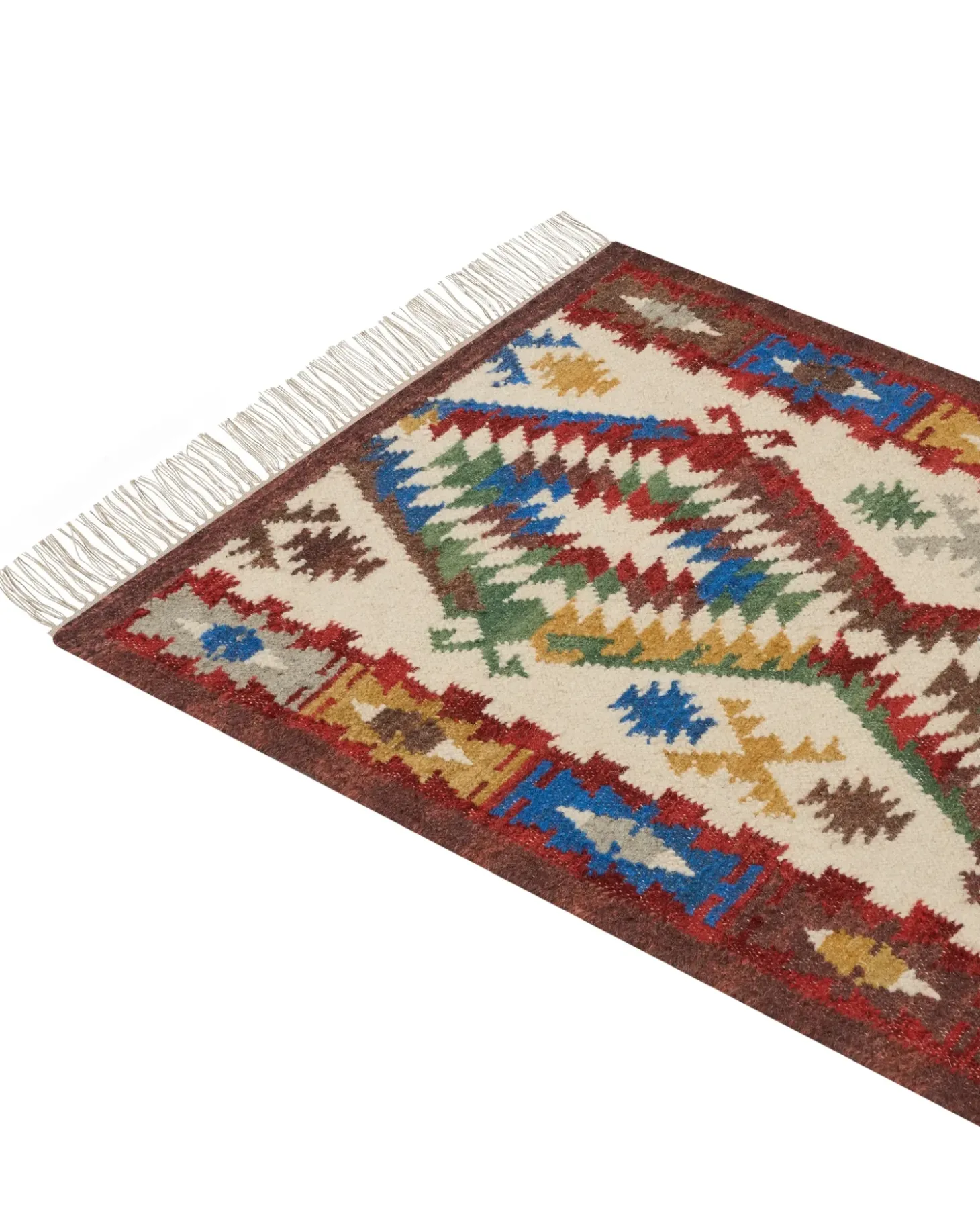 Gulvtæppe AREVIK Multifarvet 80 x 150 cm Uld Kelim